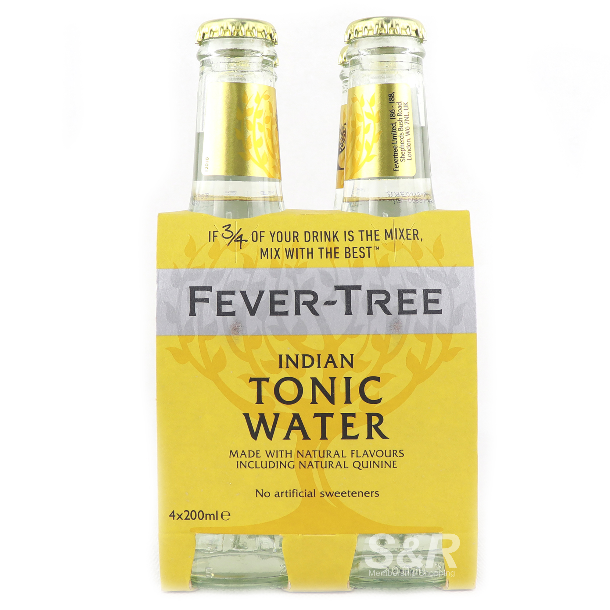 Fever-Tree Indian Tonic Water 4 bottles Fever-Tree Indian Tonic Water 4 bottles